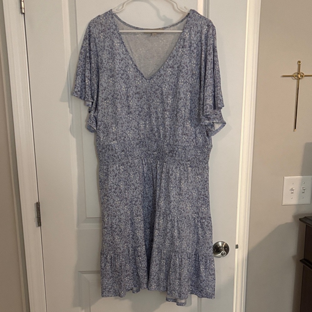 LOFT Blue Floral Dress